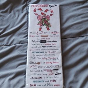 NWT Peppermint Bark Recipe Flour Sack Towel